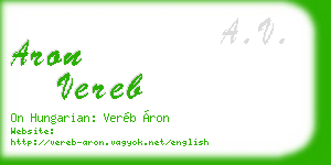 aron vereb business card
